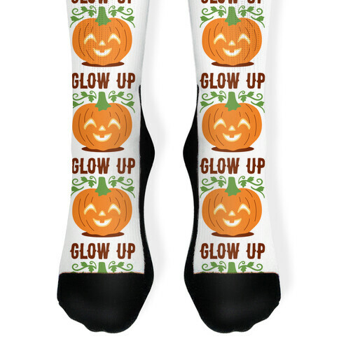 Glow Up Jack-o'-Lantern Sock