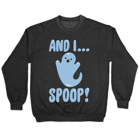 And I Spoop White Print Pullover