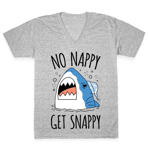 No Nappy Get Snappy V-Neck Tee Shirt