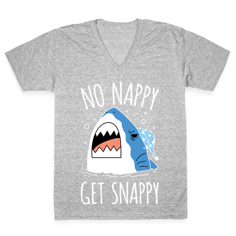 No Nappy Get Snappy V-Neck Tee Shirt