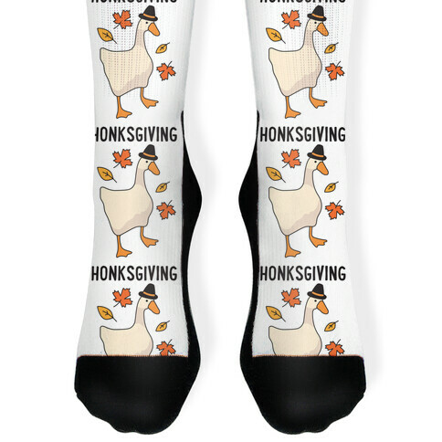 Happy Honksgiving Goose Sock