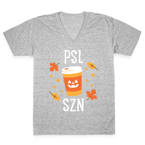 PSL SZN (Pumpkin Spice Latte Season) V-Neck Tee Shirt
