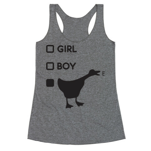 Girl Boy Goose Gender Racerback Tank Top