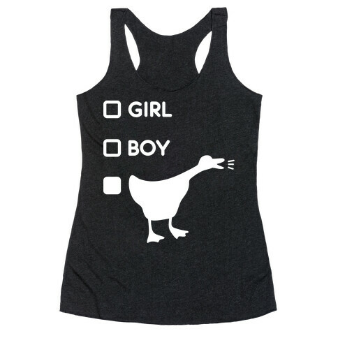 Girl Boy Goose Gender Racerback Tank Top