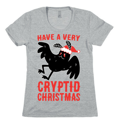 Have a Very Cryptid Christmas - Mothman Womens T-Shirt