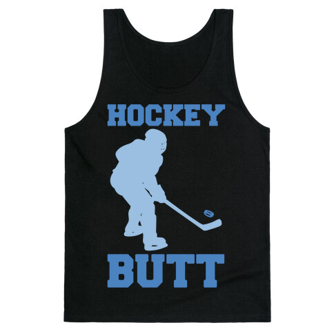 Hockey Butt White Print Tank Top