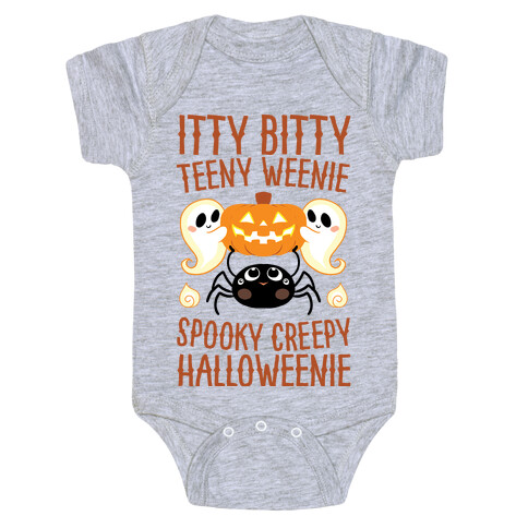 Itty Bitty Teeny Weenie Spooky Creepy Halloweenie Baby One-Piece