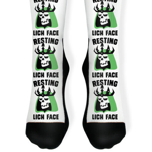 Resting Lich Face Sock