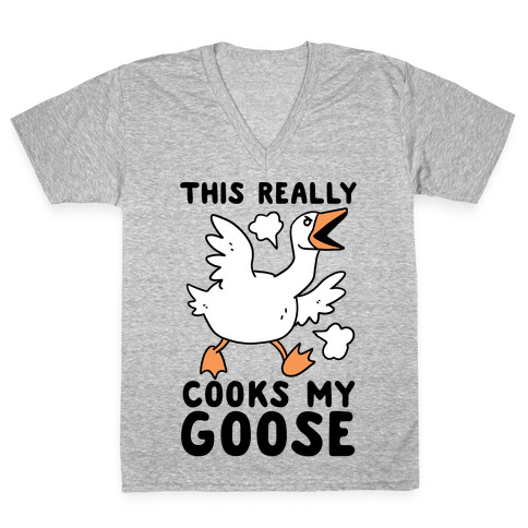 This Really Cooks My Goose V-Neck Tee Shirt