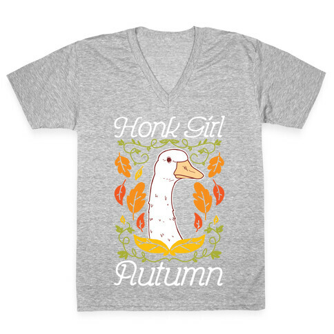 Honk Girl Autumn V-Neck Tee Shirt