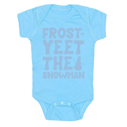 Frost-Yeet The Snowman White Print Baby One-Piece