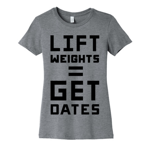 Lift Weights Get Dates Womens T-Shirt