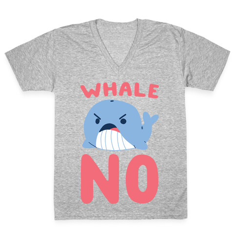 Whale No V-Neck Tee Shirt