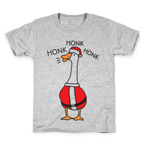 Honk Honk Honk Santa Goose Kids T-Shirt