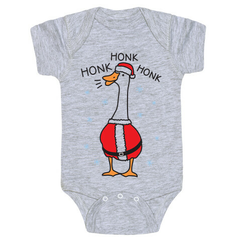 Honk Honk Honk Santa Goose Baby One-Piece