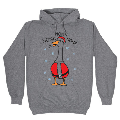 Honk Honk Honk Santa Goose Hooded Sweatshirt