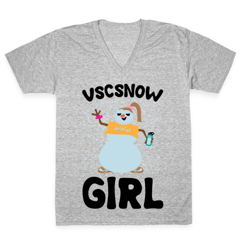 Vscsnow Girl Parody  V-Neck Tee Shirt
