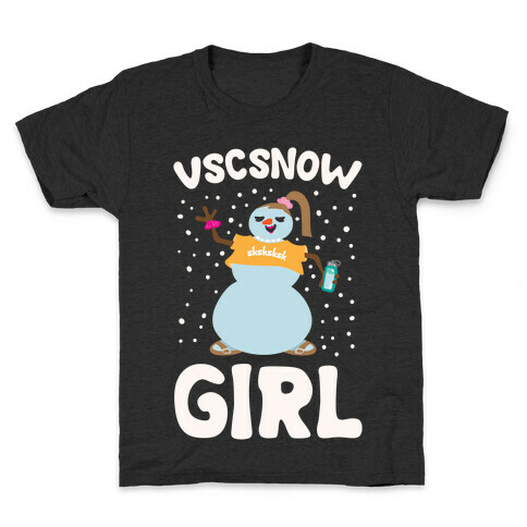 Vscsnow Girl Parody White Print Kids T-Shirt