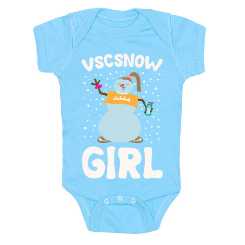 Vscsnow Girl Parody White Print Baby One-Piece