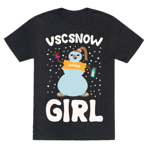 Vscsnow Girl Parody White Print T-Shirt