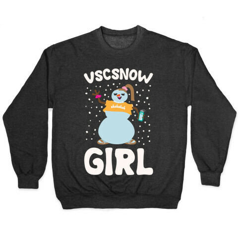 Vscsnow Girl Parody White Print Pullover