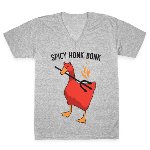 Spicy Honk Bonk Goose V-Neck Tee Shirt