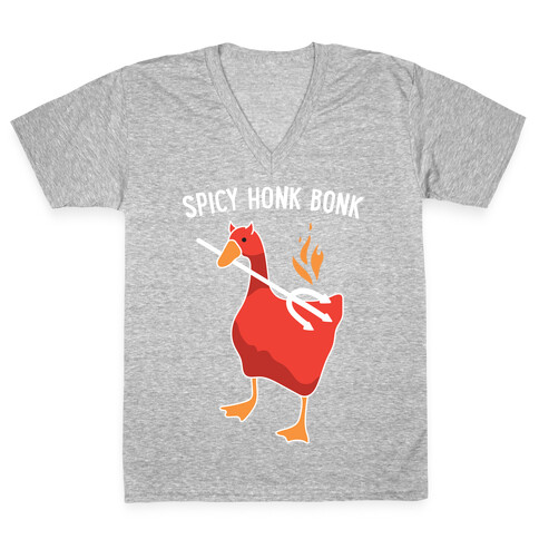 Spicy Honk Bonk Goose V-Neck Tee Shirt