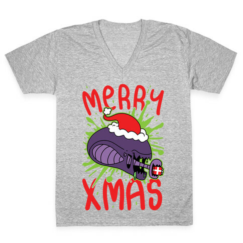 Merry Xmas V-Neck Tee Shirt