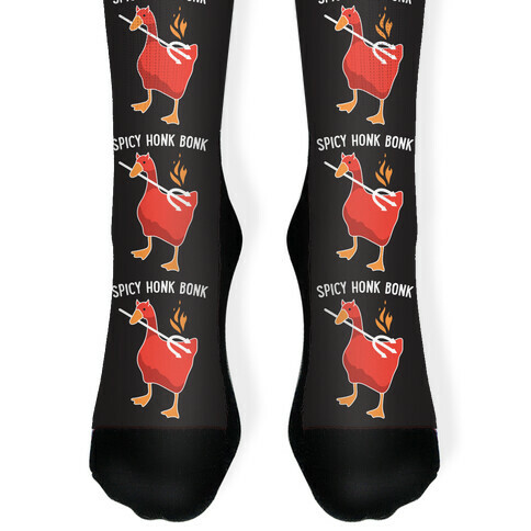 Spicy Honk Bonk Goose Sock