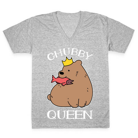 Chubby Queen V-Neck Tee Shirt