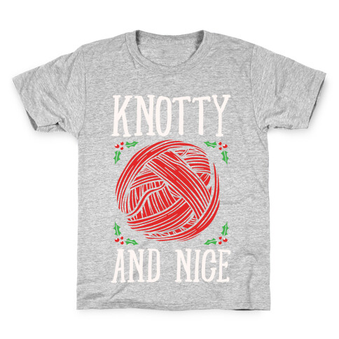 Knotty and Nice Yarn Parody White Print Kids T-Shirt
