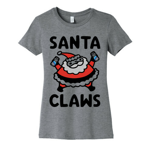 Santa Claws Parody Womens T-Shirt
