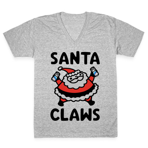 Santa Claws Parody V-Neck Tee Shirt