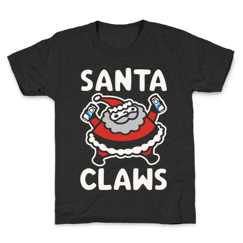 Santa Claws Parody White Print Kids T-Shirt