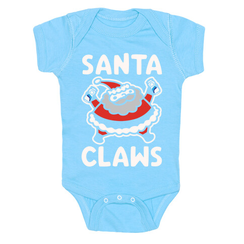 Santa Claws Parody White Print Baby One-Piece