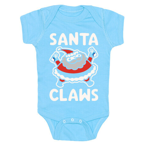 Santa Claws Parody White Print Baby One-Piece