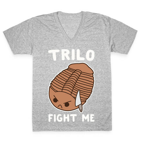 Trilo-Fight Me  V-Neck Tee Shirt