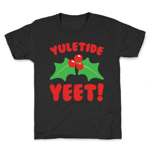 Yuletide Yeet White Print Kids T-Shirt