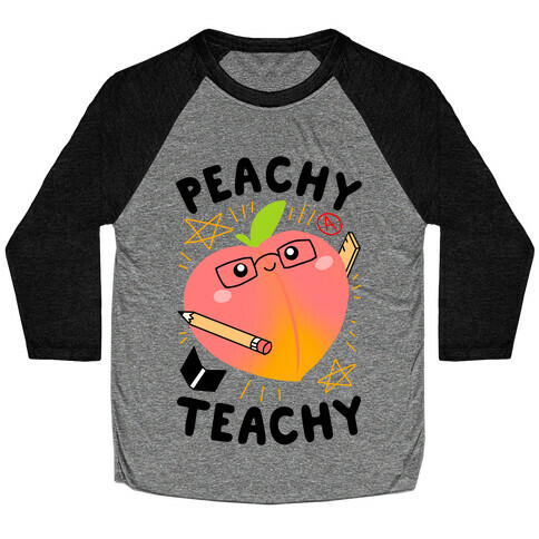 Peachy Teachy Baseball Tee
