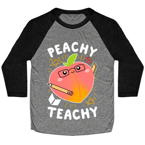 Peachy Teachy Baseball Tee