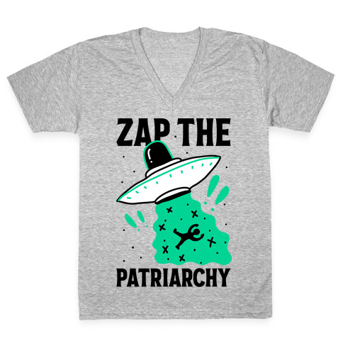 Zap the Patriarchy V-Neck Tee Shirt
