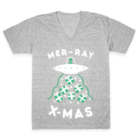Mer-RAY X-mas V-Neck Tee Shirt