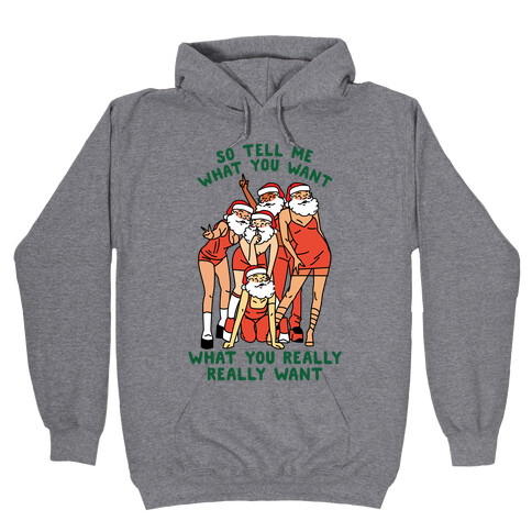 Tell Me What You Want Santa Spice Hooded Sweatshirt