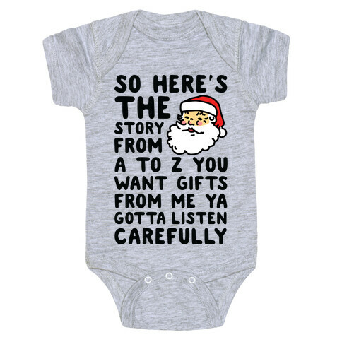So Here's The Story From A to Z Santa Baby One-Piece