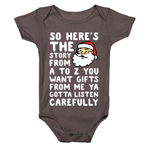 So Here's The Story From A to Z Santa Baby One-Piece