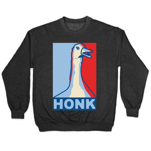 Goose HONK Parody White Print Pullover