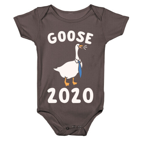 Goose 2020 White Print Baby One-Piece