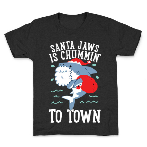 Santa Jaws Is Chummin' To Town Kids T-Shirt