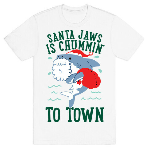 Santa Jaws Is Chummin' To Town T-Shirt