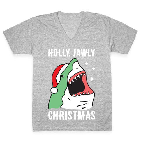 Holly, Jawly Christmas V-Neck Tee Shirt